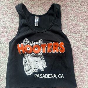 Hooters Black and Orange Tank Top